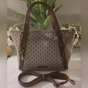 Fossil Brown and Cream Women's Bag